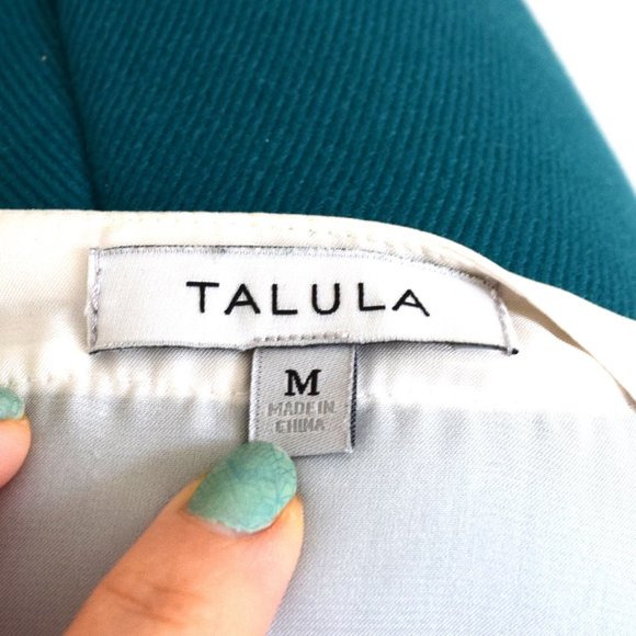 Talula Satin Mountain Graphic Print Short Sleeved Blouse - Picture 6 of 8